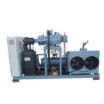 Unité de compression à vis industrielle refroidie à l'air Nouveau conditionnement Unité de condensation Caractéristiques automatiques