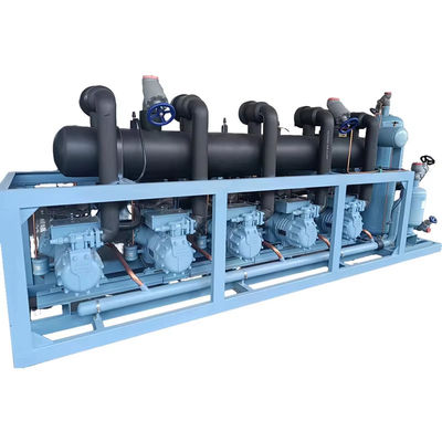 Personnalisation d'unité de condensation refroidie à l'eau à vis de grande capacité et d'unité de réfrigération industrielle à compresseurs multiples