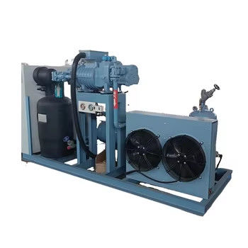 Unité de compression à vis industrielle refroidie à l'air Nouveau conditionnement Unité de condensation Caractéristiques automatiques